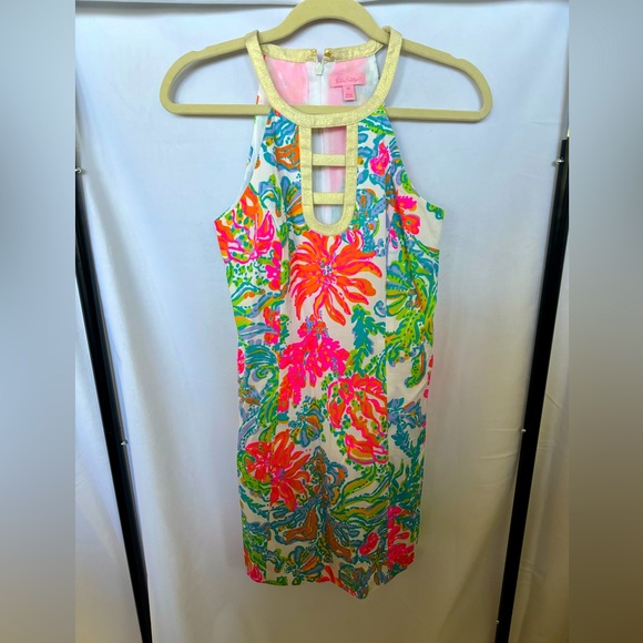 Multicolored sleeveless dress - Picture 1 of 2